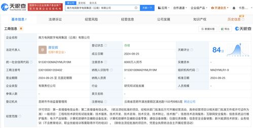 南方電網(wǎng)數(shù)字電網(wǎng)集團(tuán)云南公司正式成立，注冊(cè)資本達(dá)6000萬元